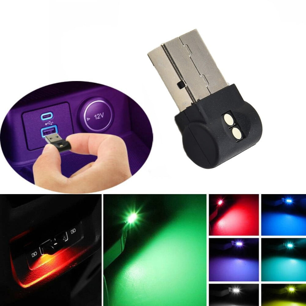 1Pcs Car Usb Led Lamp Usb Rgb Led Car Interior Touch Key Neon Atmosphere Ambient Lamps Car Accessories Light 9357860408714