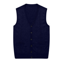 Sweater Vest Men Plaid Button Up Cardigan V Neck Sleeveless Casual Knit Jumper Tops Loose Sweaters with Pocket