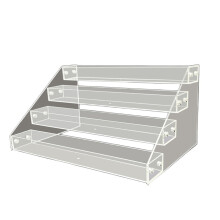 Acrylic Display Stand 4-Tier Clear 1 Piece