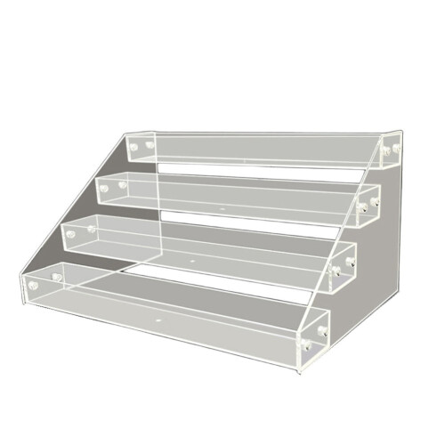 Acrylic Display Stand 4-Tier Clear 1 Piece