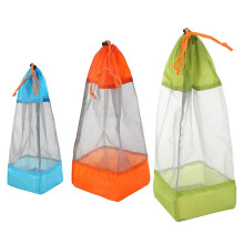 Conjunto de 3 Sacos de Armazenamento em Malha para Camping, Leves e Resistentes para Saco de Dormir e Roupas.