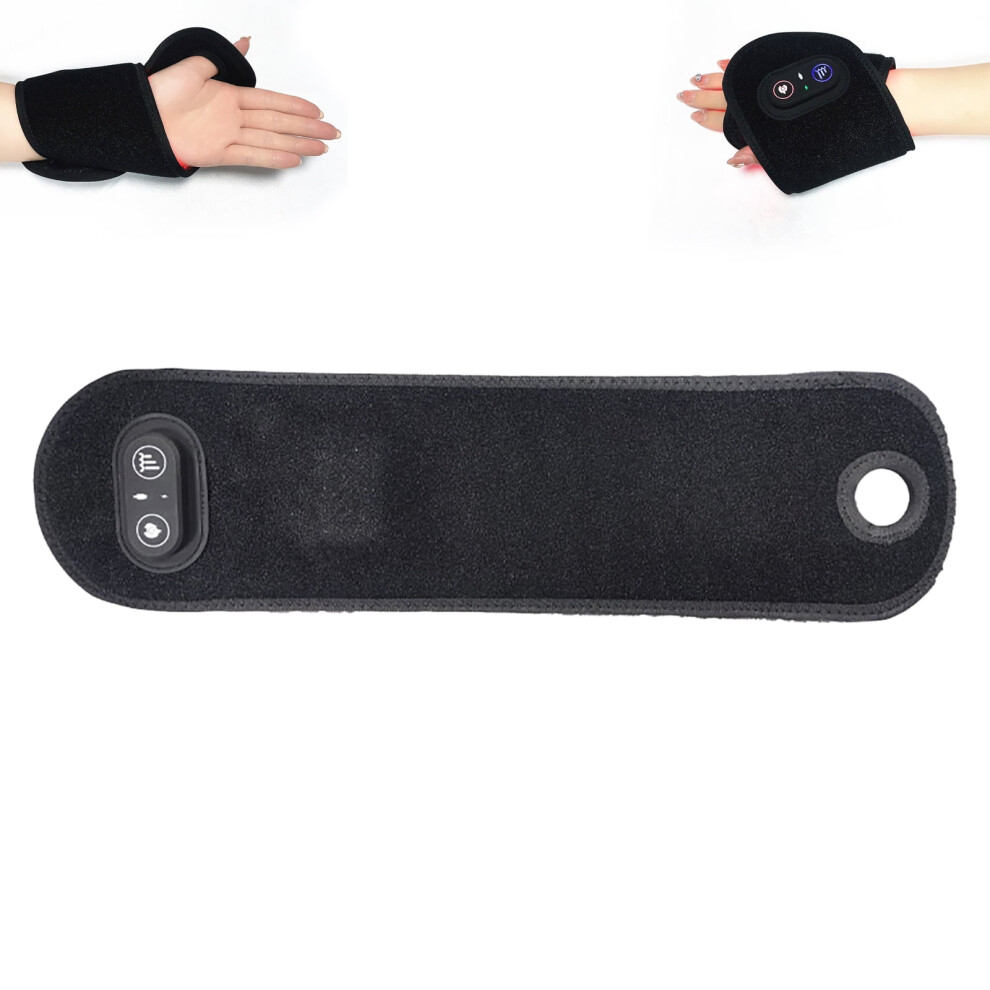 Red/Light Virenlux Cordless Heated Wrist Wraps With 3 Heat/Massage Modes, Adjustable Vibration, Portable Wrist Brace Warmer Â Compatible With All Wrist Sizes