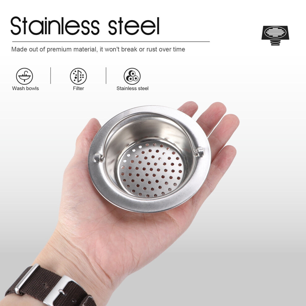 2-Pack Sink Drain Hair Catcher Strainer Kitchen Sink Filter Prevents Clogging 9482828661778