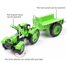 Farm Tractor Toy 1/18 Farming Toys Tractor Vehicles with Trailer, Alloy Car Truck Playset for Kids Christmas Birthday Gifts(Green)