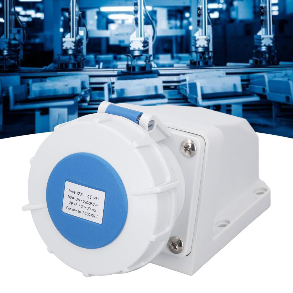 Waterproof Industrial Socket 32A 2P+E Surface Mount Ip67 220-250V Heavy Duty 5061387576408