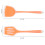 1Set One Piece Silicone Baking Scraper Slotted Spoon Set for Easy Cleaning 2