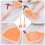 1Set One Piece Silicone Baking Scraper Slotted Spoon Set for Easy Cleaning 4