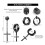 5 Pair Magnetic Stud Earrings – Stainless Steel Silver 4