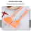 1Set One Piece Silicone Baking Scraper Slotted Spoon Set for Easy Cleaning 7