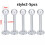 Stainless Steel Labret Studs CZ Opal 4-25 pcs 5