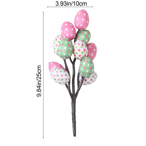 Themed Printed Easter Egg Branches for Spring Floral Arrangements and Home Decor 2