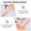 1Set One Piece Silicone Baking Scraper Slotted Spoon Set for Easy Cleaning 8