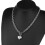 Collar de cadena rolo de acero inoxidable para mujer con corazón 2
