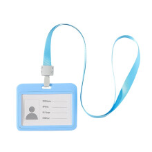 2026 New Arrival Business Card Holder Wallet Double-Sided Transparent Employee Work Card Holder Employee Plastic ID Card