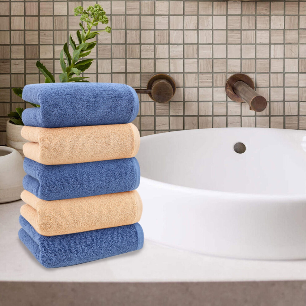 On End of Year！5 Pieces Bath Towels - Soft Feel, 600 GSM 100% Cotton Turkish Towels for Bathroom, Towel for HOME GYM SPA POOL