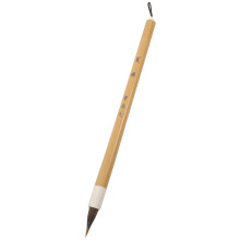 Traditional Chinese Calligraphy Brush with Wood Handle for Writing Use Khaki Craftsmanship 0.5in Tip