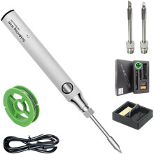 Havegather Cordless Soldering Iron, USB Rechargeable, Wireless Portable Soldering Pen with Iron Tip – White