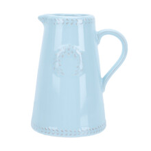 Ceramic Vase Decorative Farmhouse for Flowers Dining Room Table Vintage Home Blue