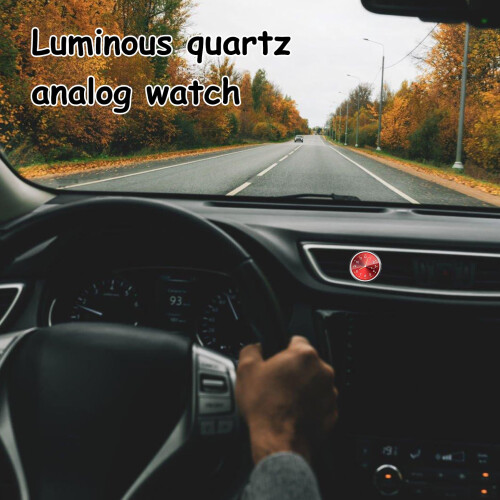 Glowing Analog Dashboard Clock for Car | Quartz Stick-On Auto Clock, Compatible with Most Vehicles 1