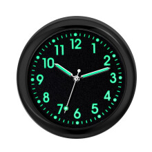 Glowing Analog Dashboard Clock for Car | Quartz Stick-On Auto Clock, Compatible with Most Vehicles