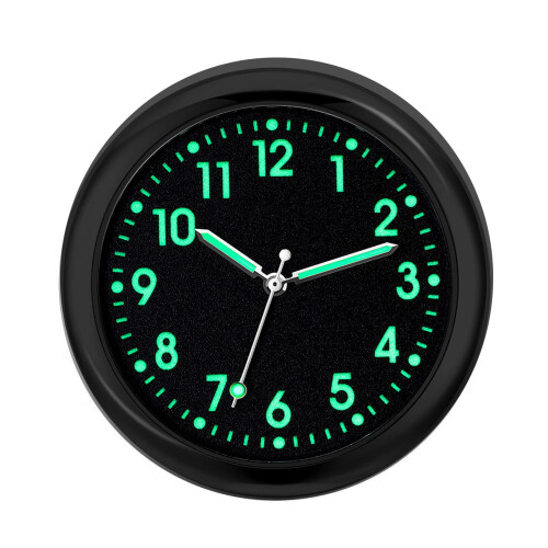 Glowing Analog Dashboard Clock for Car | Quartz Stick-On Auto Clock, Compatible with Most Vehicles