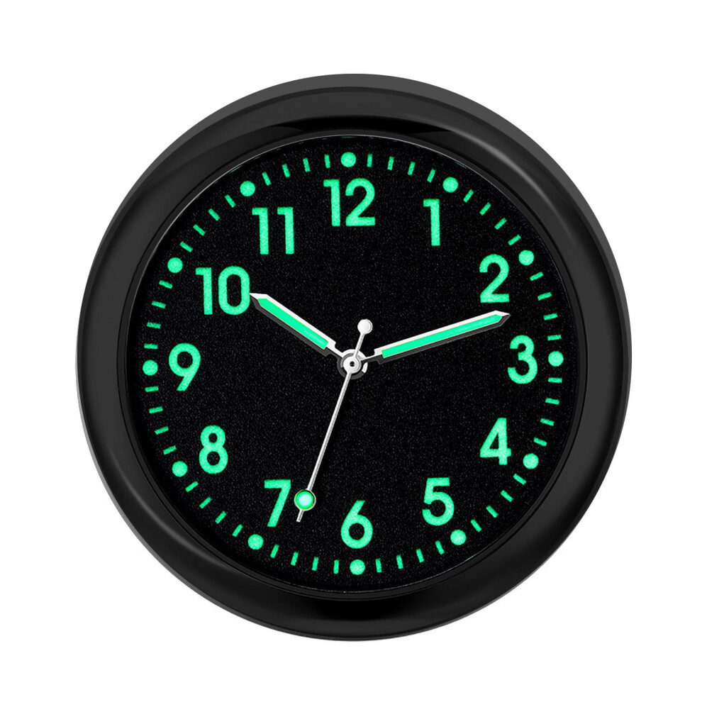 Glowing Analog Dashboard Clock For Car | Quartz Stick-On Auto Clock, Compatible With Most Vehicles Dark 9180479795520