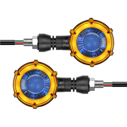 Retro Style Motorcycle Turn Signal Light with Sequential Rotating Effect