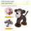 Linen Dog Toy Squeaky Elephant 1 Piece 2