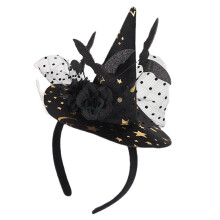 Halloween Party Props Wizard Cap Headband Witch Hat Hairhoop Hairband for Child Adult Festival Party Headdress