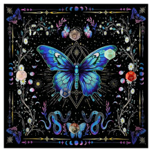 Butterfly Flower Tarots Tablecloth Divinations Cards Table Cloth Tapestry Astrologys Witchcrafts Deck Cloth Wall Decors