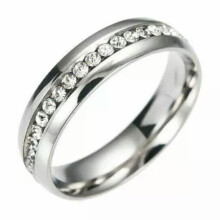 Stainless Steel Women Men Silver/Gold Rings Wedding Band Jewelry Gift Size 6-12-#8 Silver-11