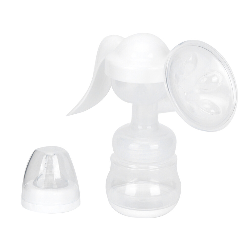 Silicone Hand Pump Manual Breast Milk Extractor With Anti Colic Wide Neck Bottle Adjustable Vacuum Levels Eco Safe Materials Easy Hygiene Maintenance