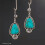 Women's Retro 925 Silver Turquoise Dangle Earrings 1