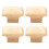 Wooden Cabinet Knobs Gold Square Handles 12 pcs 2