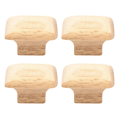 Wooden Cabinet Knobs Gold Square Handles 12 pcs 1
