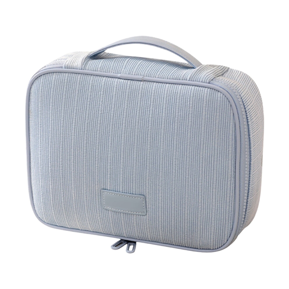 Large Capacity Water-Resistant Makeup Organizer Bag with Multiple Compartments, Compatible with Travel Toiletry Needs