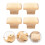 Wooden Cabinet Knobs Gold Square Handles 12 pcs 6