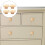 Wooden Cabinet Knobs Gold Square Handles 12 pcs 7