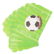 Party Favours Kids Football Sports Invitation Cards Green 6Set for Fan Gear