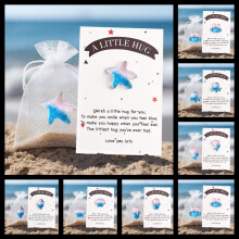 Valentine's Pocket Hug Starfish with Cards – Kids & Adult Long-Distance Gift, "Thinking of You", Under $5! Compatible with K*ids