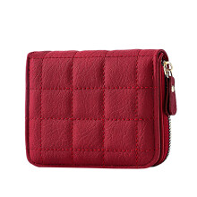 Women's bifold RFID-blocking wallet with zipper coin pocket