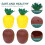 HEMOTON Creative Pineapple and Coconut Shaped Cups for Kids Reusable PP Material Assorted Color 5