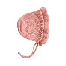 Newborn Baby Hat Handmade Knitting Christening Bonnet Hats Fashion Monolayer Ruffle Warmer Caps Kids Hats