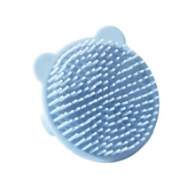 Soft Silicone Baby Hairbrush with Gentle Bristles for Infant Scalp Massage and Bath Time Comfort Lovely Bear Design