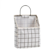 Cotton Linen Wall Hanging Storage Bag with Pockets, Over-the-Door Organizer for Kitchen, Bedroom, Bathroom, Office, Camper
