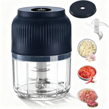 Electric Garlic Chopper, Mini Portable Veggie Chopper and Mincer with USB Rechargeable Wireless Design, for Mashing Onion Garlic Chili and Ginger
