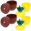 HEMOTON Creative Pineapple and Coconut Shaped Cups for Kids Reusable PP Material Assorted Color 8