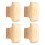 Wooden Cabinet Knobs Gold Square Handles 12 pcs 1