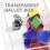 1Pack Rectangular Suggestion Box for Office Use in Transparent 8.1x6.3x4.7in 3