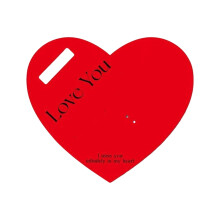 Heart-Shaped Portable Greeting Card for Valentine's Day, Weddings & Anniversaries – Writable Floral Gift Card, Compatible with Bouquets